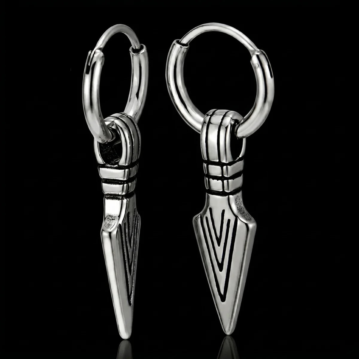 Arrowhead Earrings Silver Details