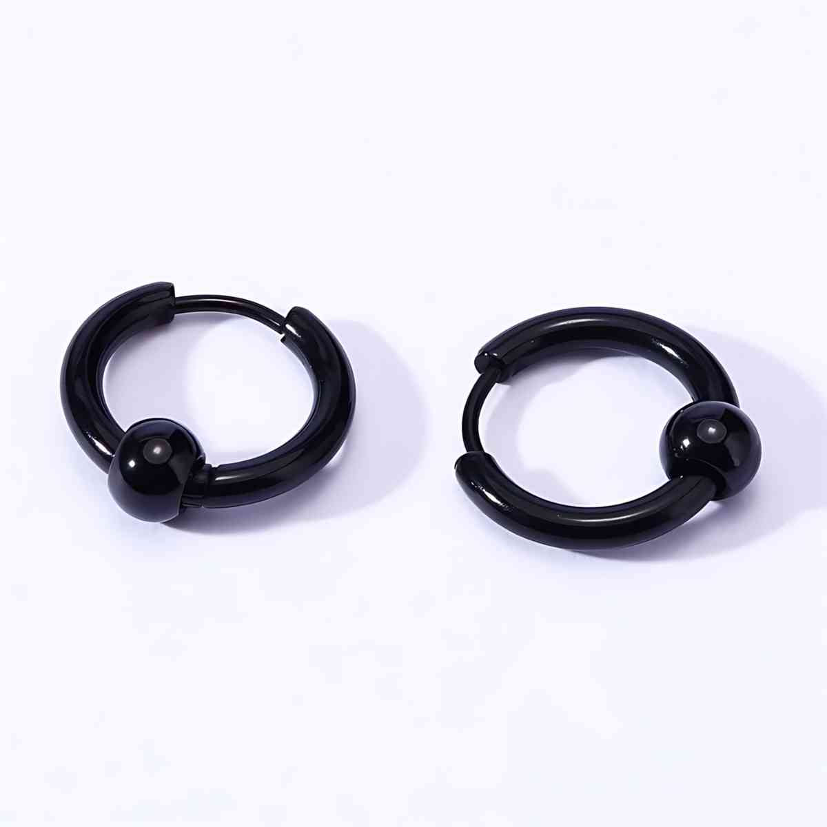 Hoop earrings with ball closure hotsell