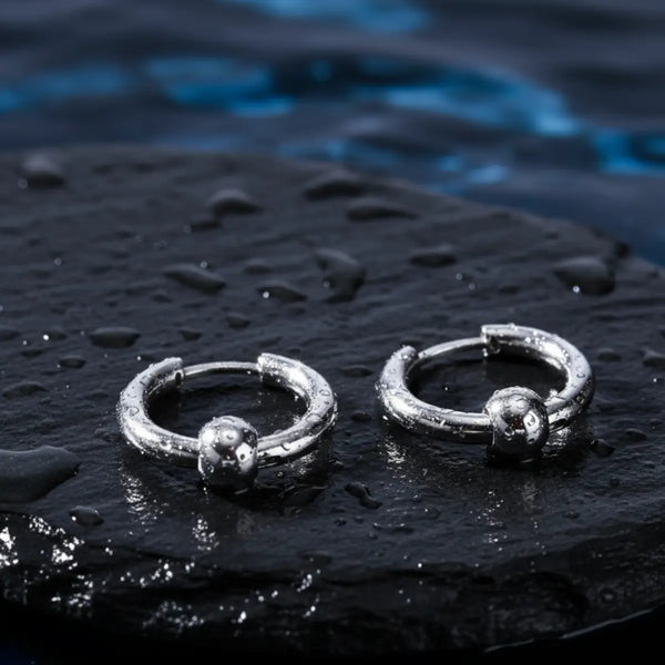 アクセサリー A&G Hoop Scrool Pierce Ball-Closure-Hoop-Earrings-