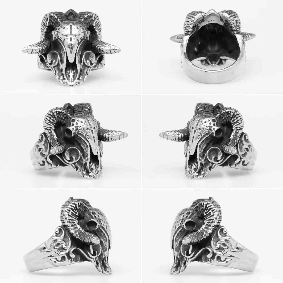 Baphomet Goat Skull Ring