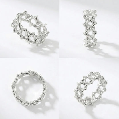 Barbed Wire Thorns Ring Multi Angle Details