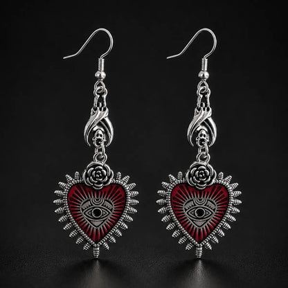 Bat Dangle Earrings for Women Silver Pair Close Up Black Background