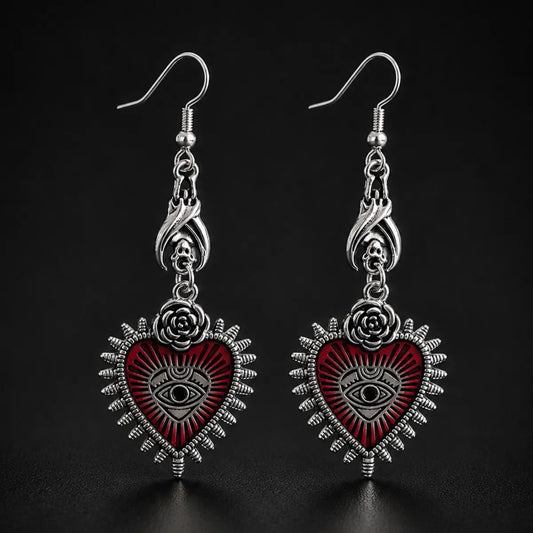 Bat Dangle Earrings for Women Silver Pair Close Up Black Background