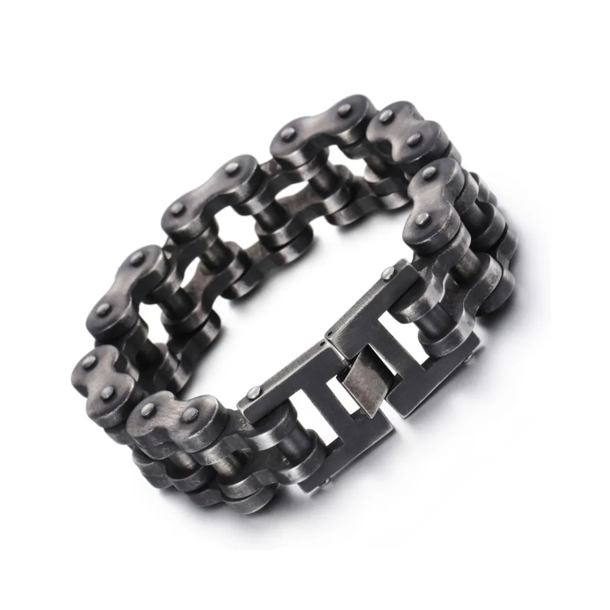 Bike Chain Bracelet 22mm Black Details