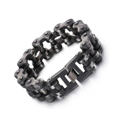 Bike Chain Bracelet 22mm Black Details