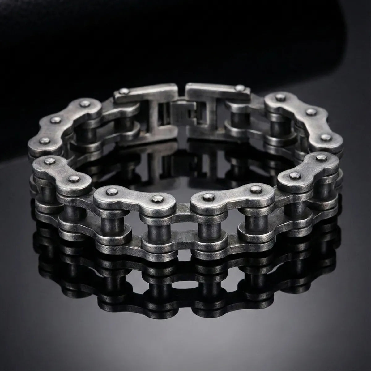 Bike Chain Bracelet 22mm Black