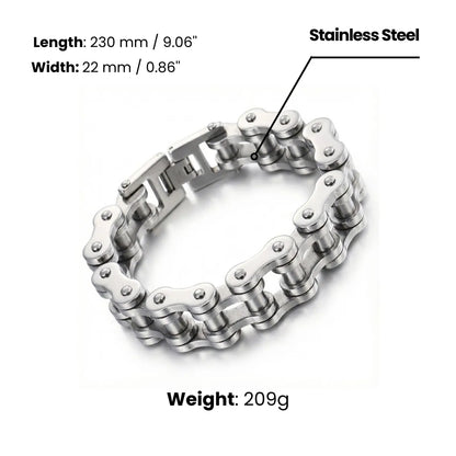 Bike Chain Bracelet 22mm Dimensions and Weight