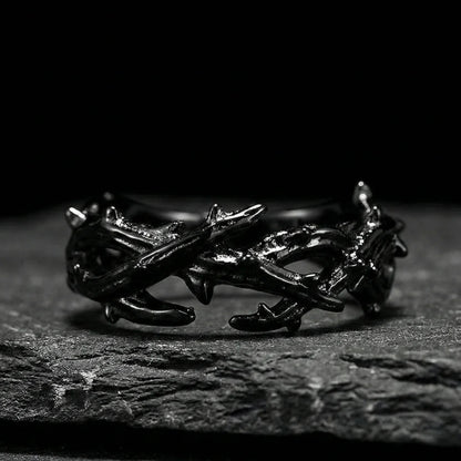Black Crown of Thorns Ring