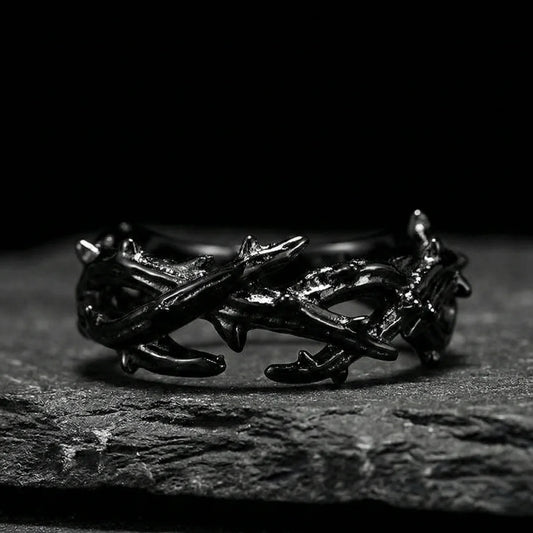 Black Crown of Thorns Ring