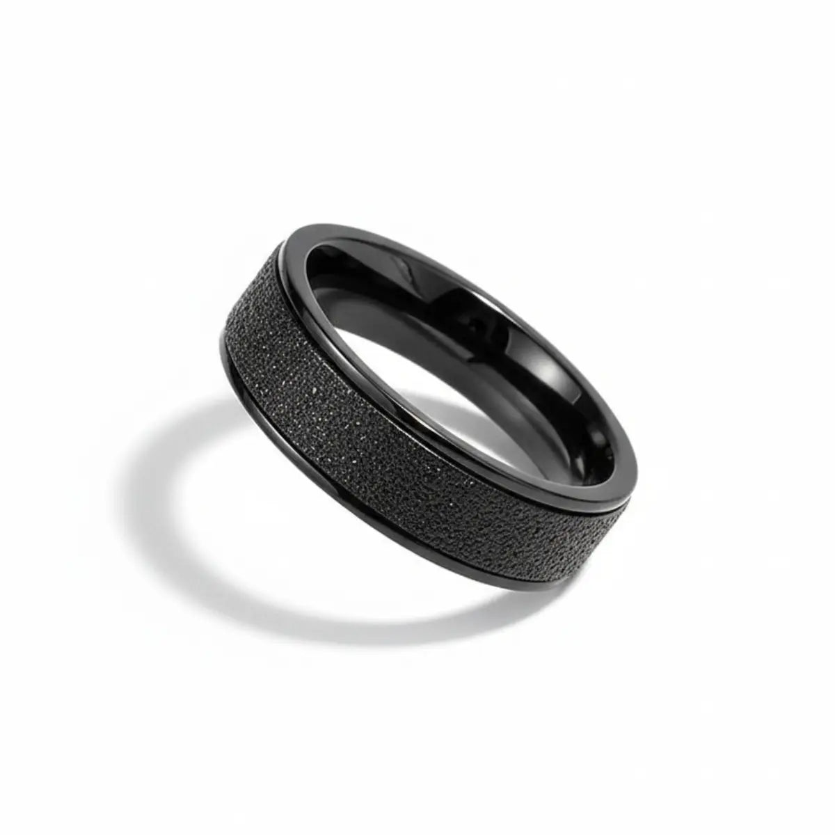 Black Frosted Ring Details
