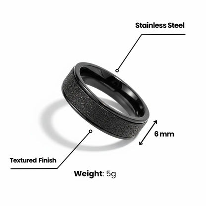 Black Frosted Ring Dimensions and Weight