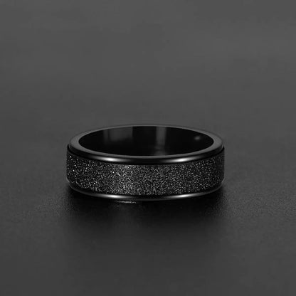 Black Frosted Ring Front