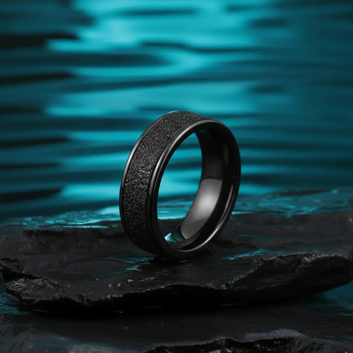 Black Frosted Ring