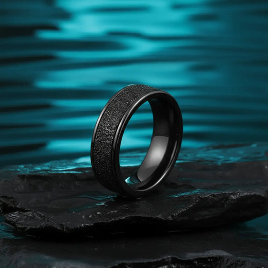 Black Frosted Ring