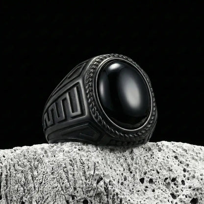 Black Men’s Onyx Signet Ring