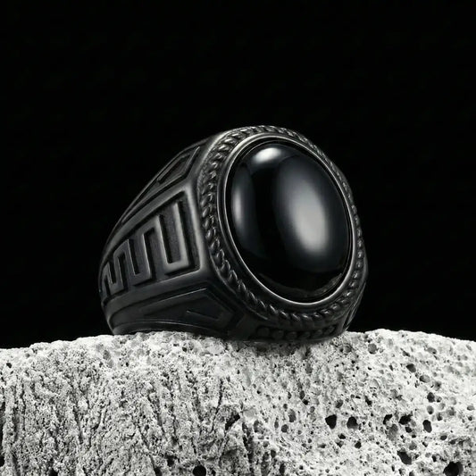 Black Men’s Onyx Signet Ring
