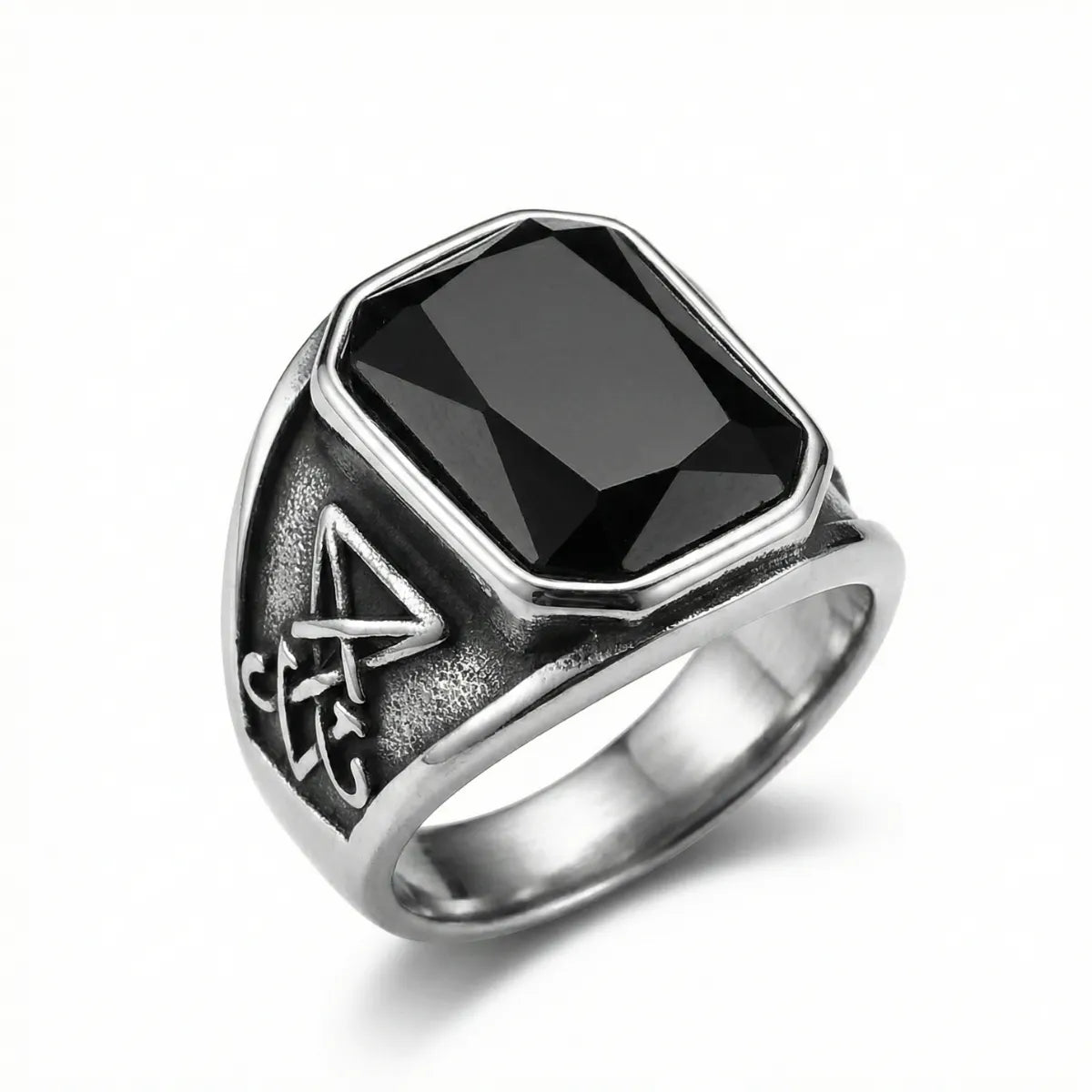Black Onyx Lucifer Ring Large