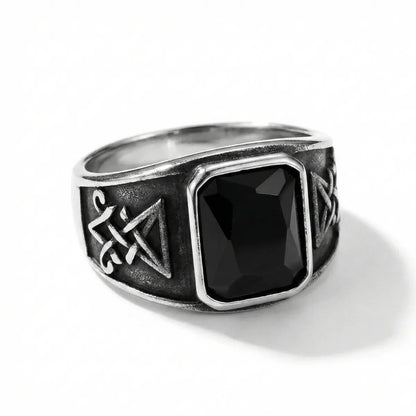 Black Onyx Lucifer Ring Small