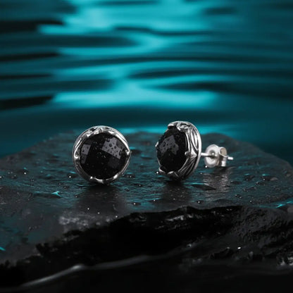 Black Onyx Stud Earrings