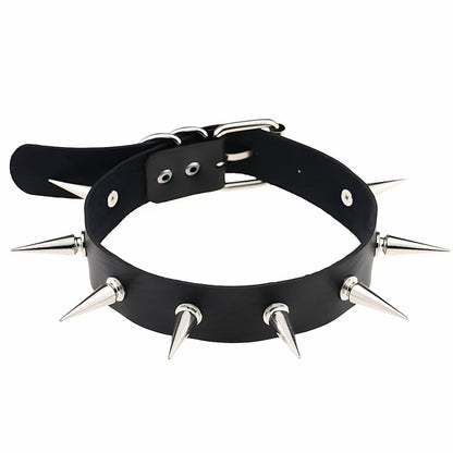 Black Spike Choker Xenos Jewelry