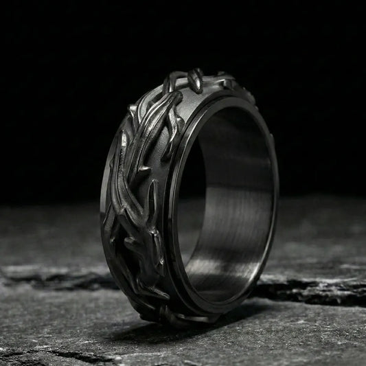 Black Spinner Thorns Ring