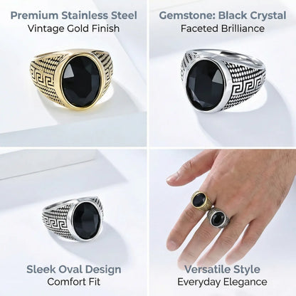 Black Stone Ring Features
