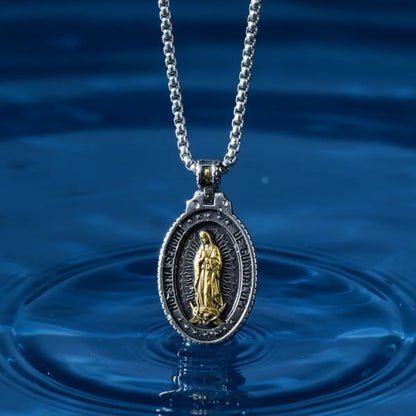 Blessed Mother Mary Necklace Details