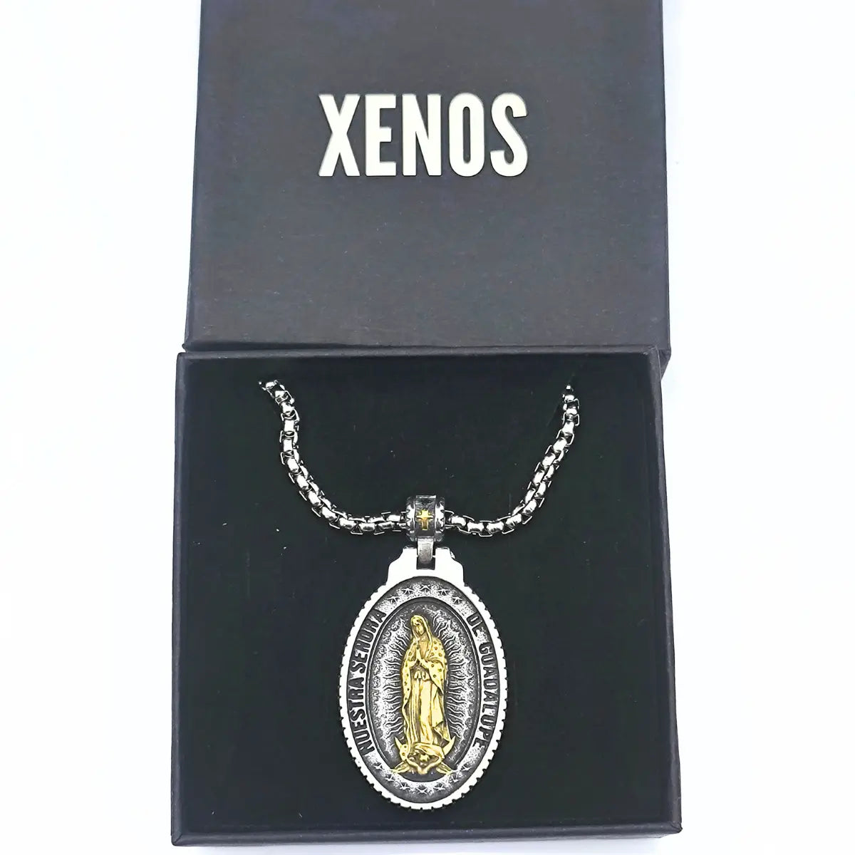 Blessed Mother Mary Necklace Presented in Box