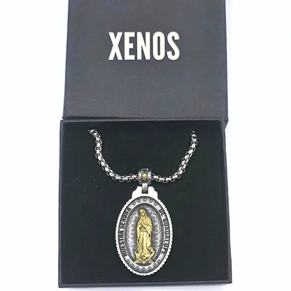 Blessed Mother Mary Necklace Presented in Box