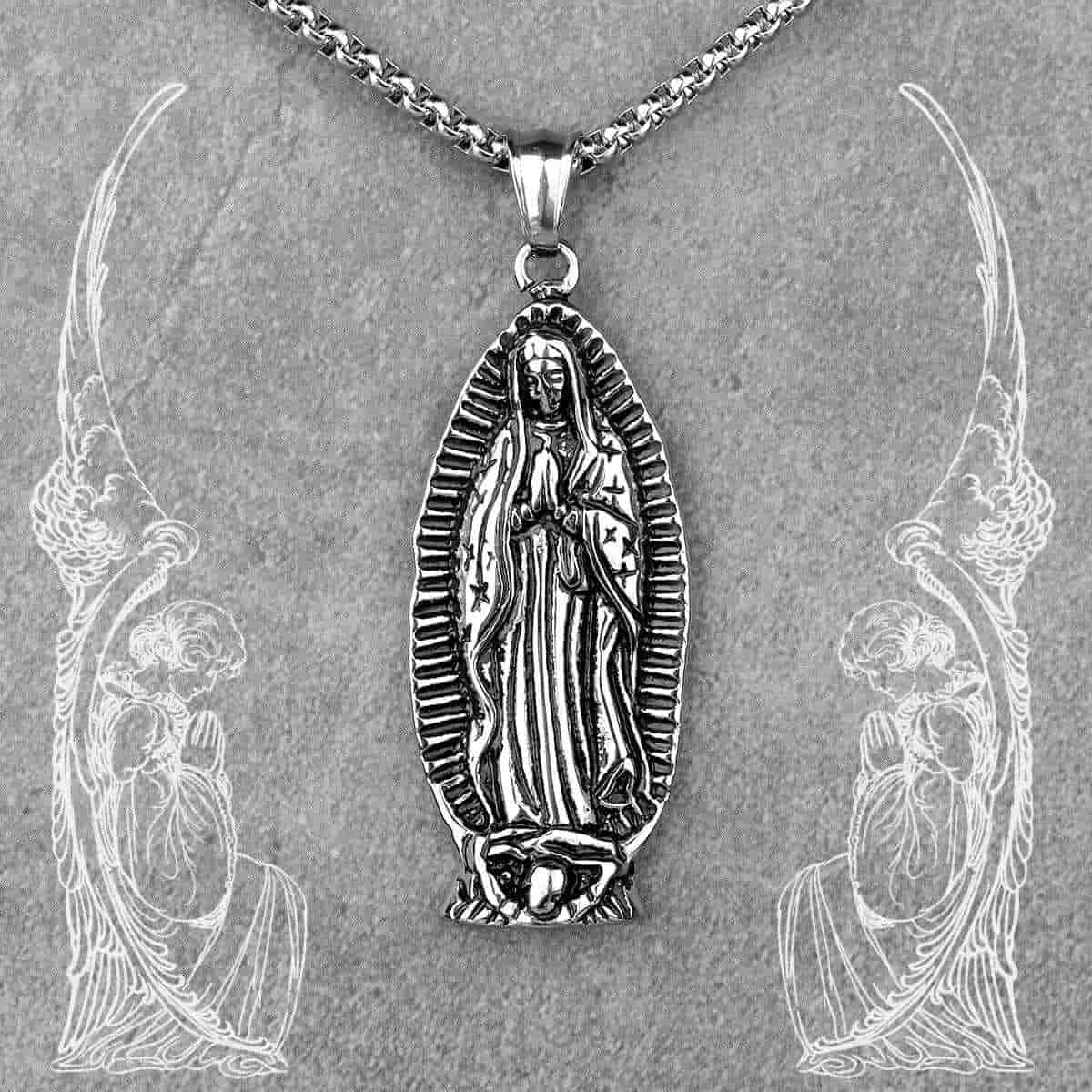 Blessed Virgin Mary Pendant Necklace Xenos Jewelry