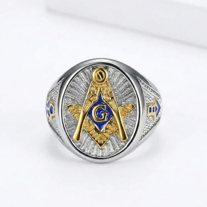 Blue Lodge Ring with Blue G Details