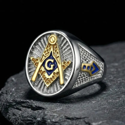 Blue Lodge Ring with Blue G