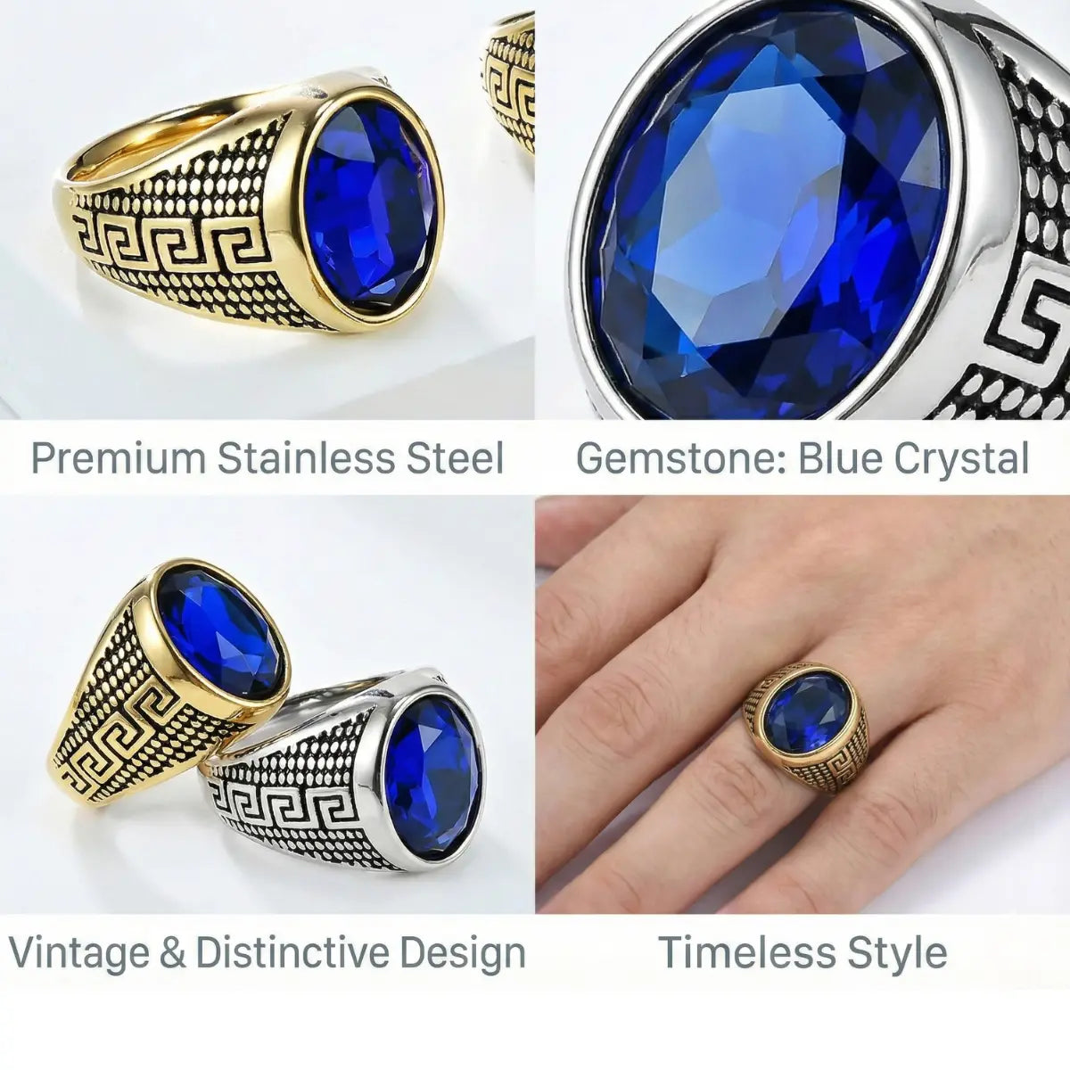 Blue Stone Ring Features