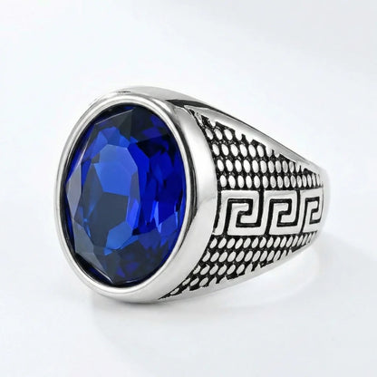 Blue Stone Ring Silver Details