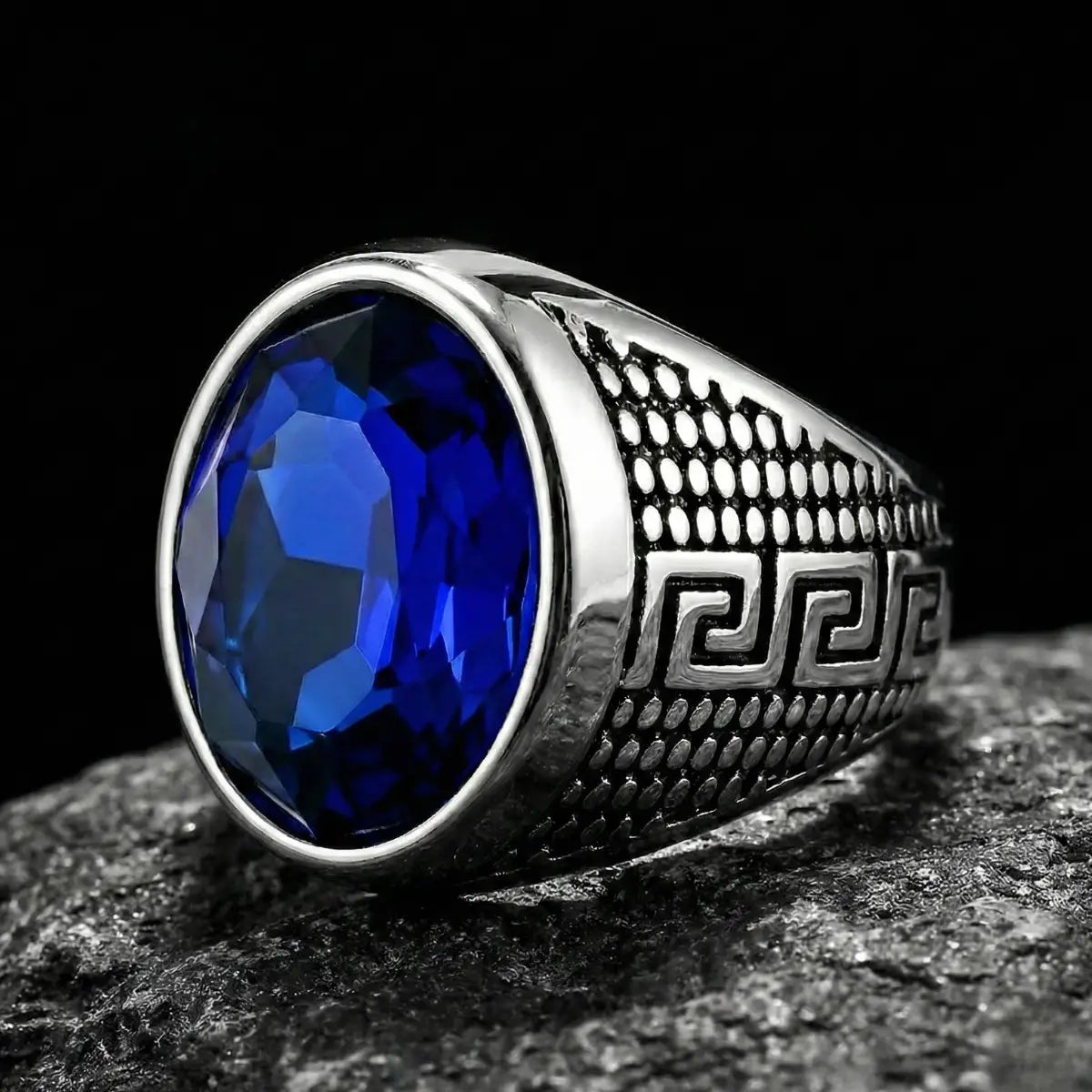 Blue Stone Ring Silver