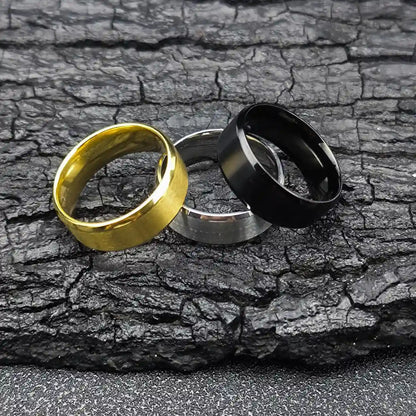 Brushed Gold Silver and Black Ring Top Details