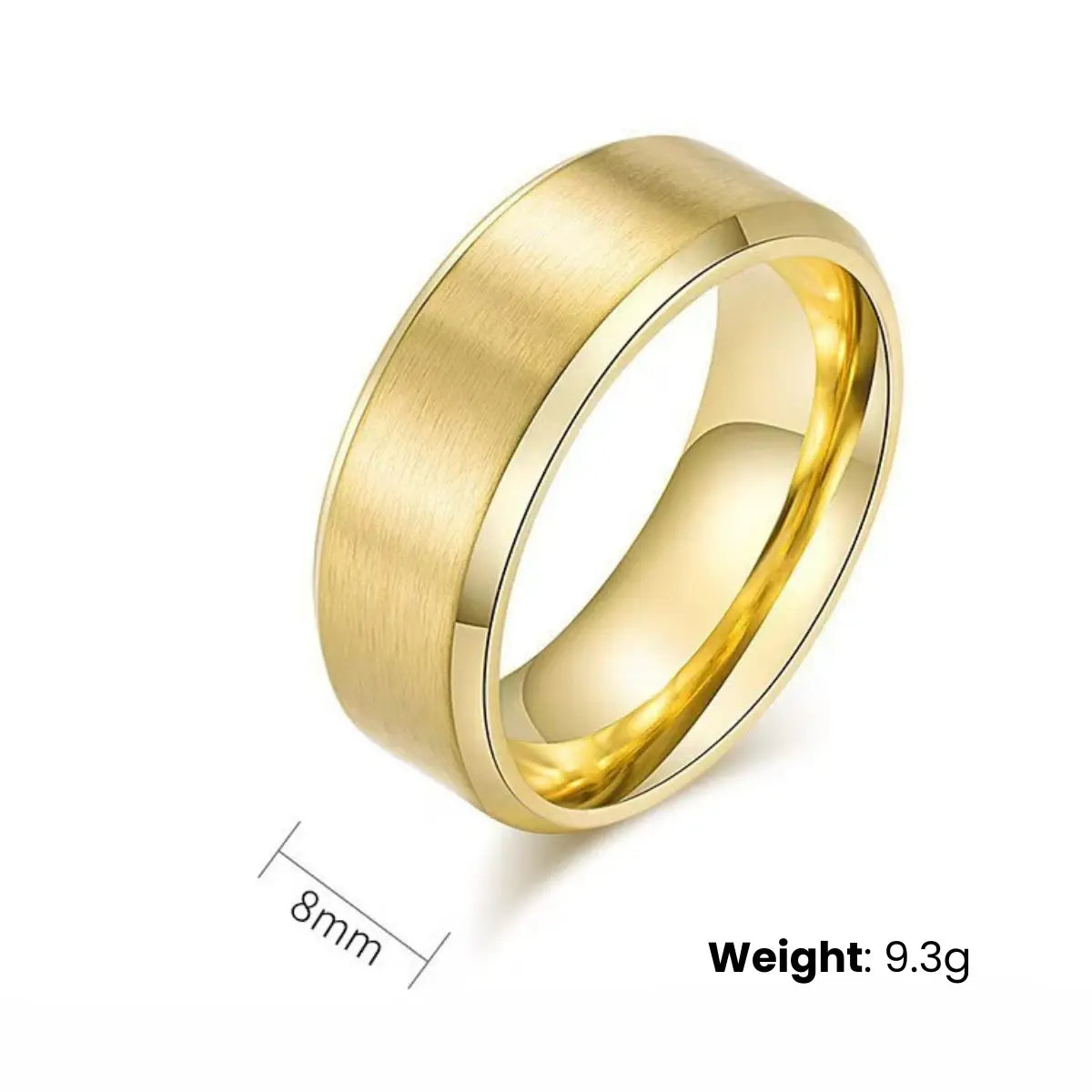 Brushed Ring Dimensions and Weight