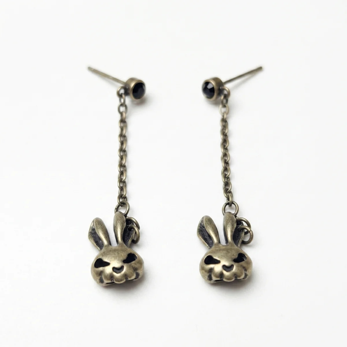 Bunny Skull Drop Earrings Details