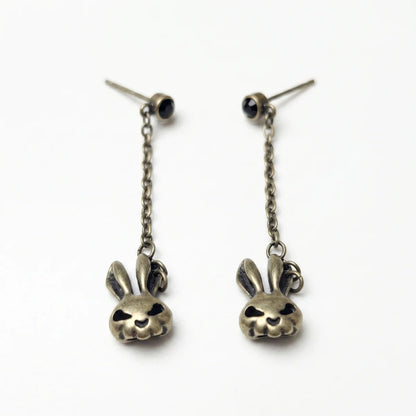 Bunny Skull Drop Earrings Details