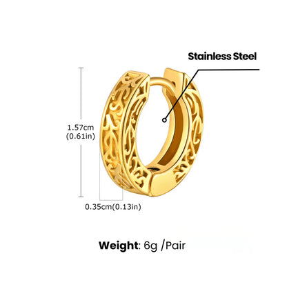 Celtic Knot Huggie Hoop Earrings Dimensions and Weight