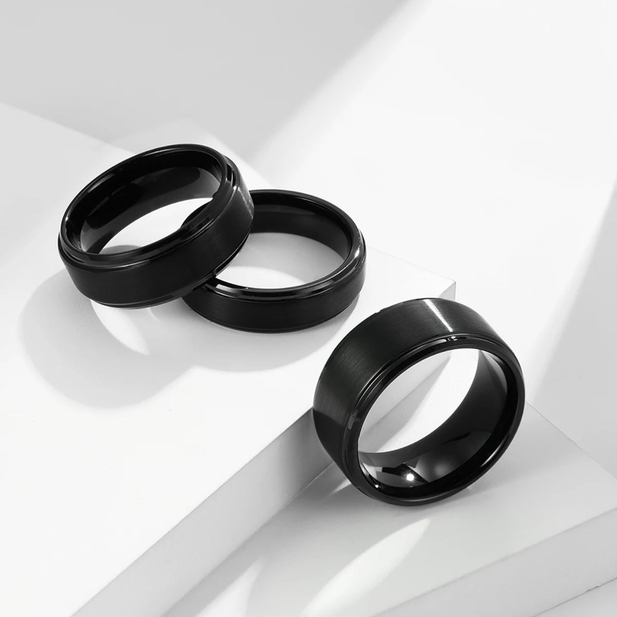 Classic Black Tungsten Ring Details