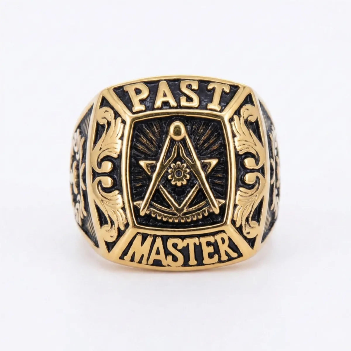 Past Master Keychain Classic Gold Past Master Ring | Masonic Jewelry