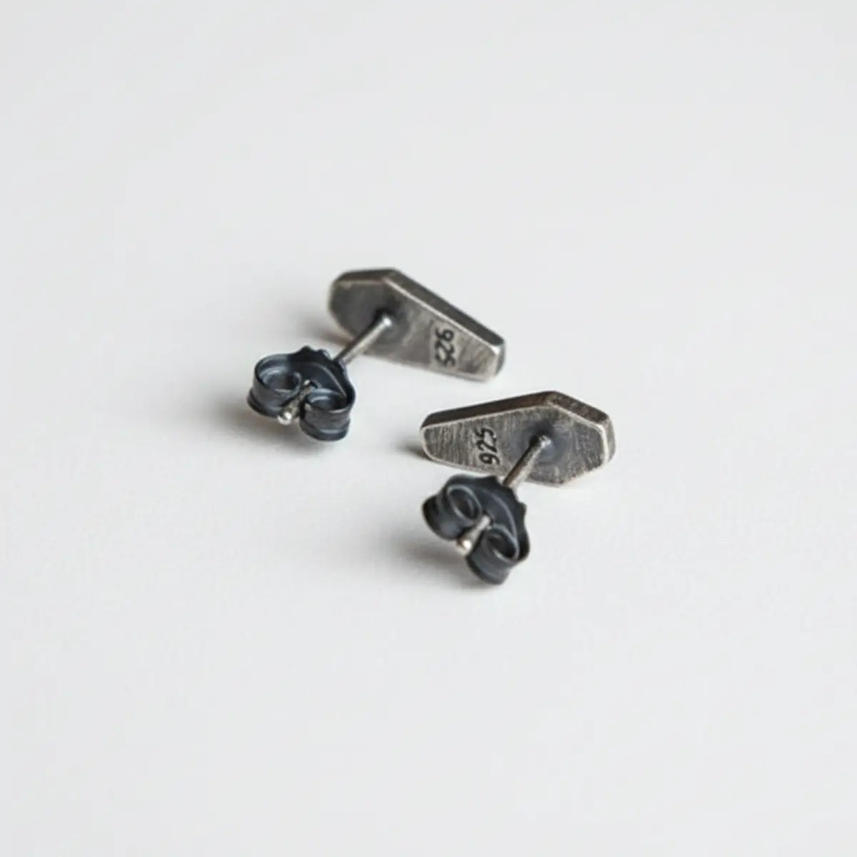 Coffin Cross Stud Earrings Back
