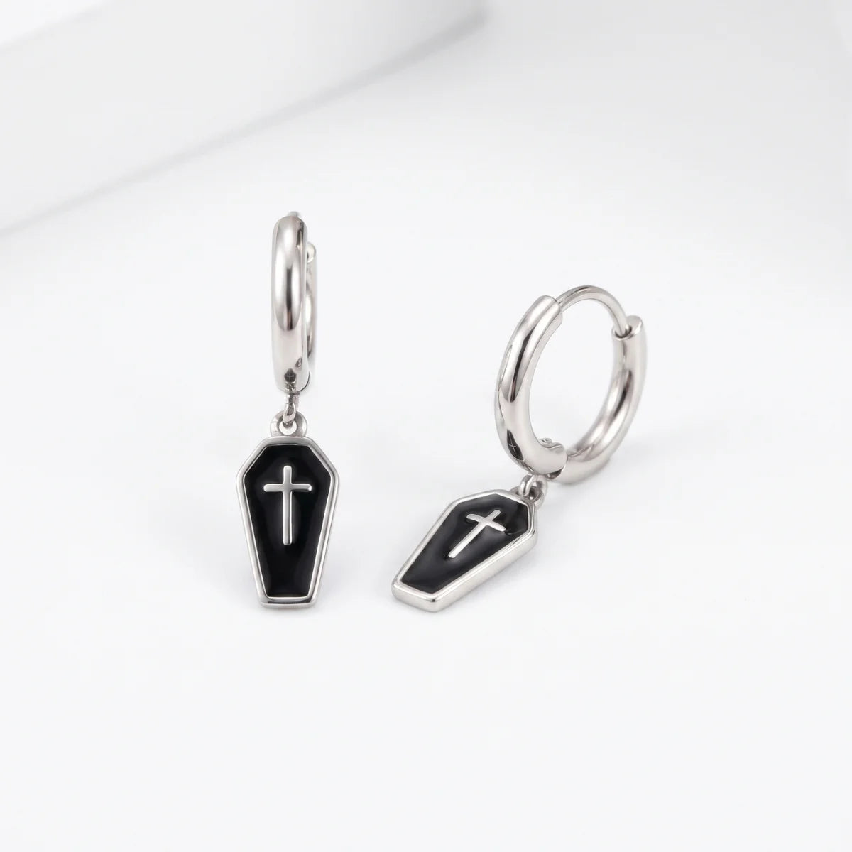 Coffin Earrings Side View