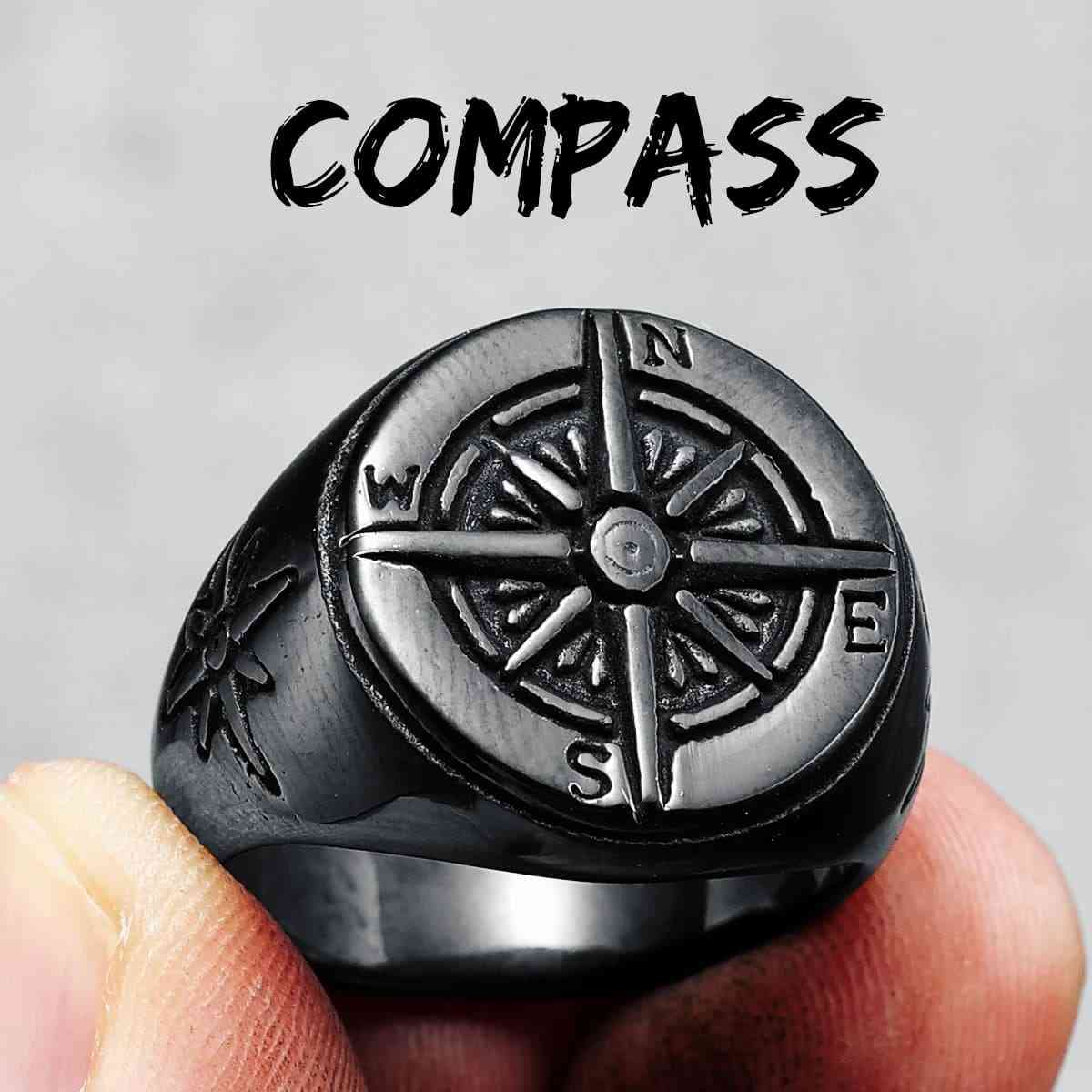 Compass Rings Design Element Compass Rings in Four Colors | Xenos Jewelry