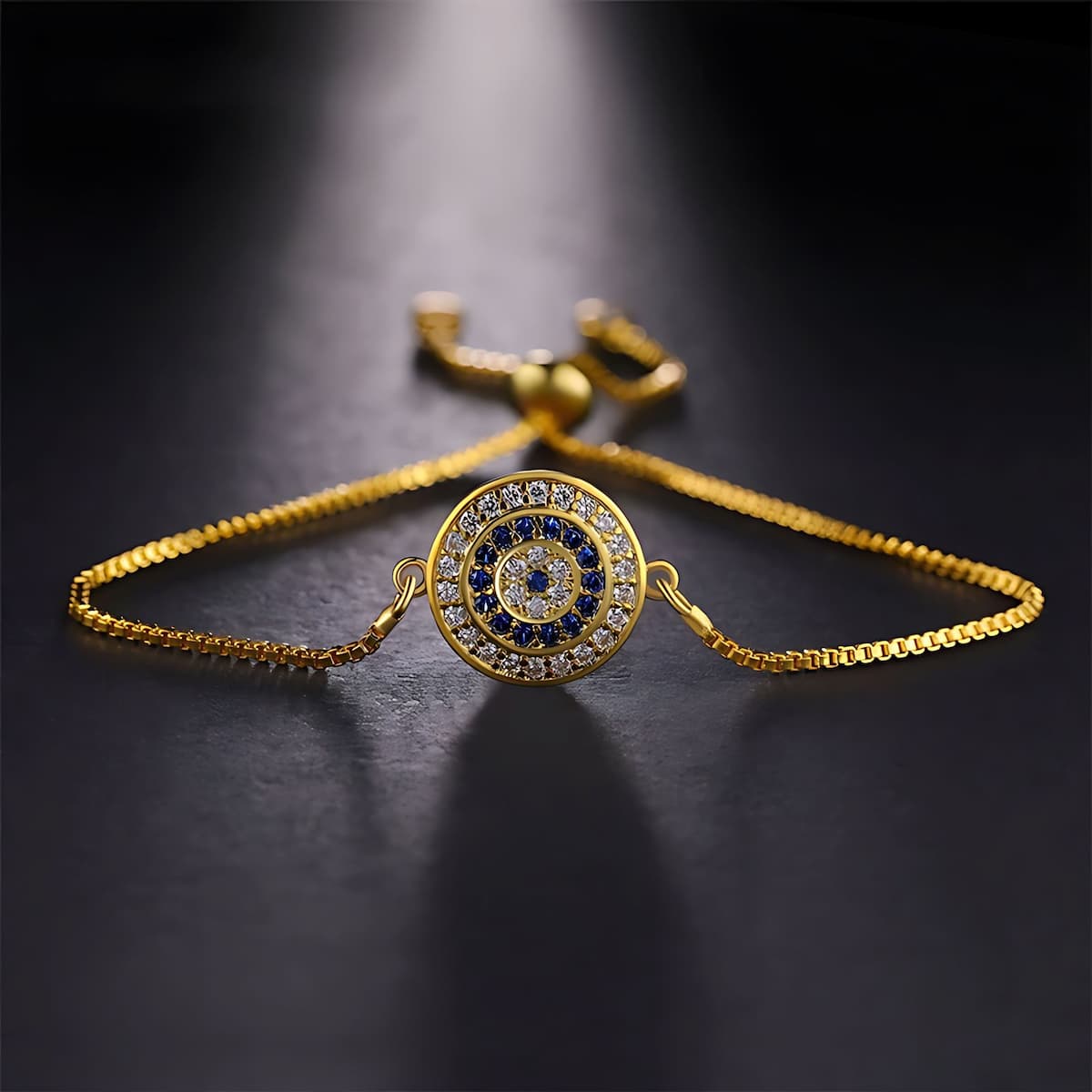 Copper Evil Eye Bracelet for Woman Gold Xenos Jewelry