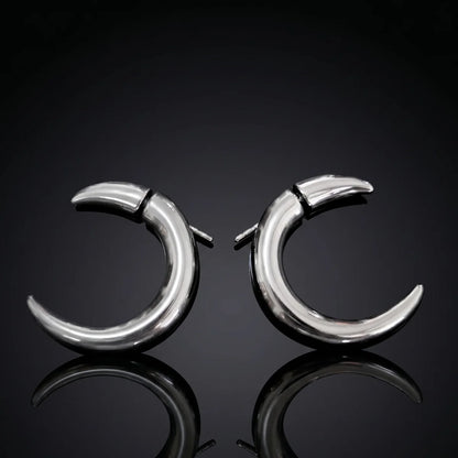 Crescent Moon Earrings Close Up