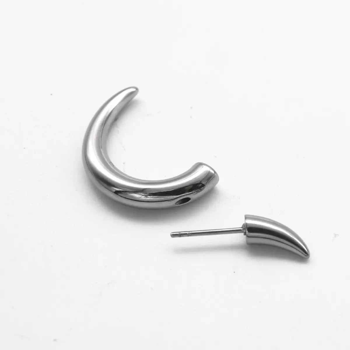 Crescent Moon Earrings Side Details