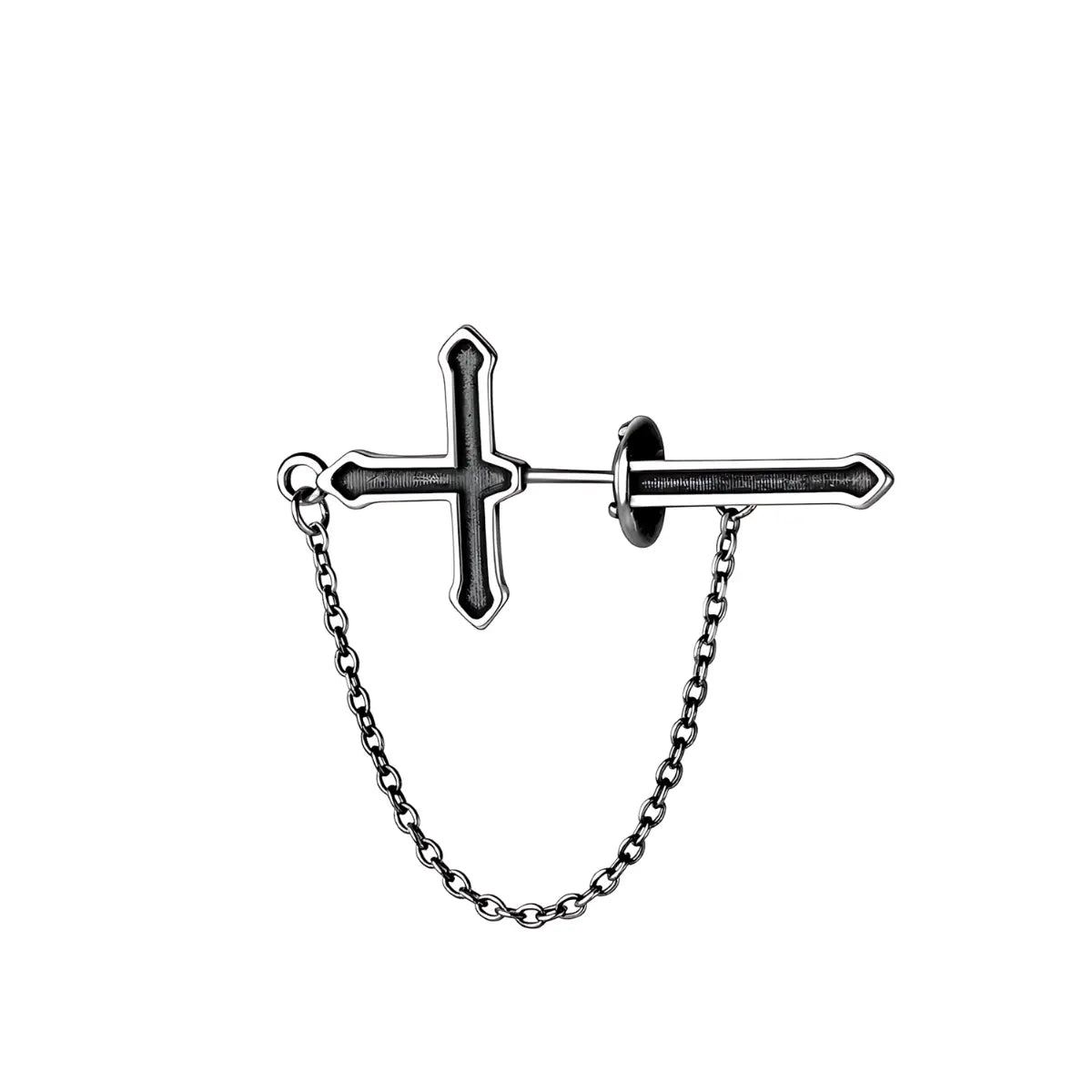 Cross Chain Earrings S925