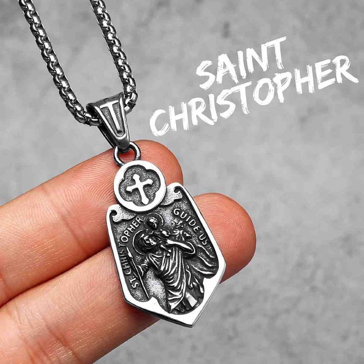 Cross Saint Christopher Pendant